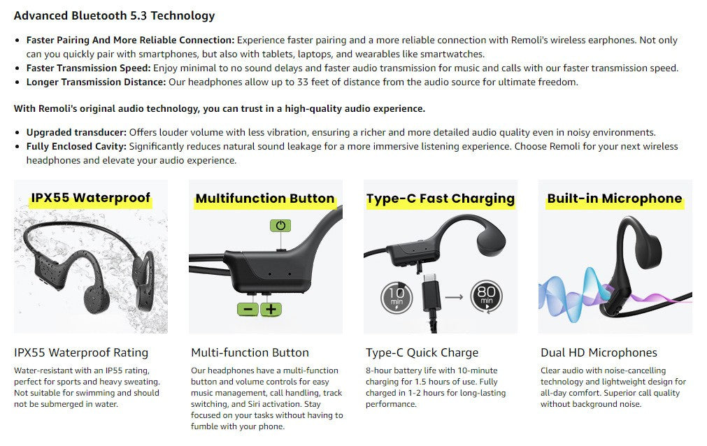 Bone Conduction Headphones